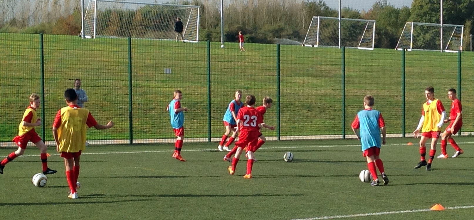 Training on David Beckham Pitch